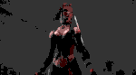BloodRayne giving the finger with both hands