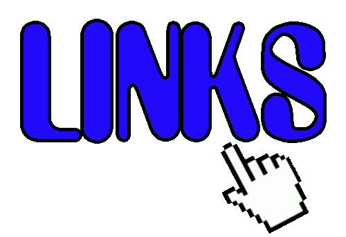 animation of a mouse pointer in the hand style clicking the word 'Links' when the hand touches the word, the word changes color. It cycles between blue and red